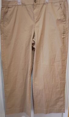 American Eagle Outfitters Women's Beige Stretch Chino Pants Straight Leg